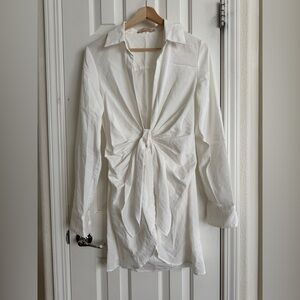Elegant White Long-Sleeve Choosy Crosby St Dress